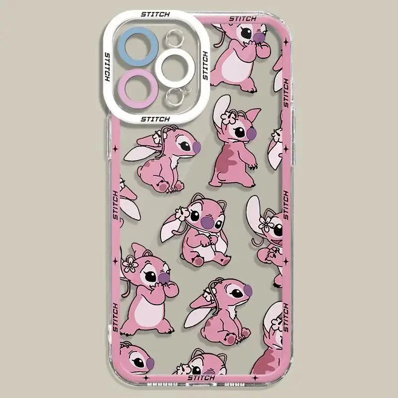 Couple Cartoon Lilo Stitch Phone Case For IPhone