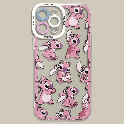 Couple Cartoon Lilo Stitch Phone Case For IPhone