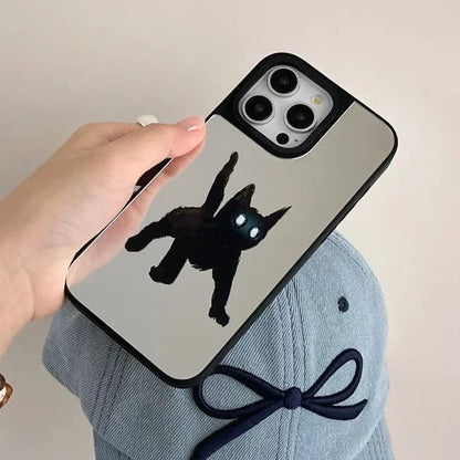 Cartoon Bear Shadow Mirror Phone Case