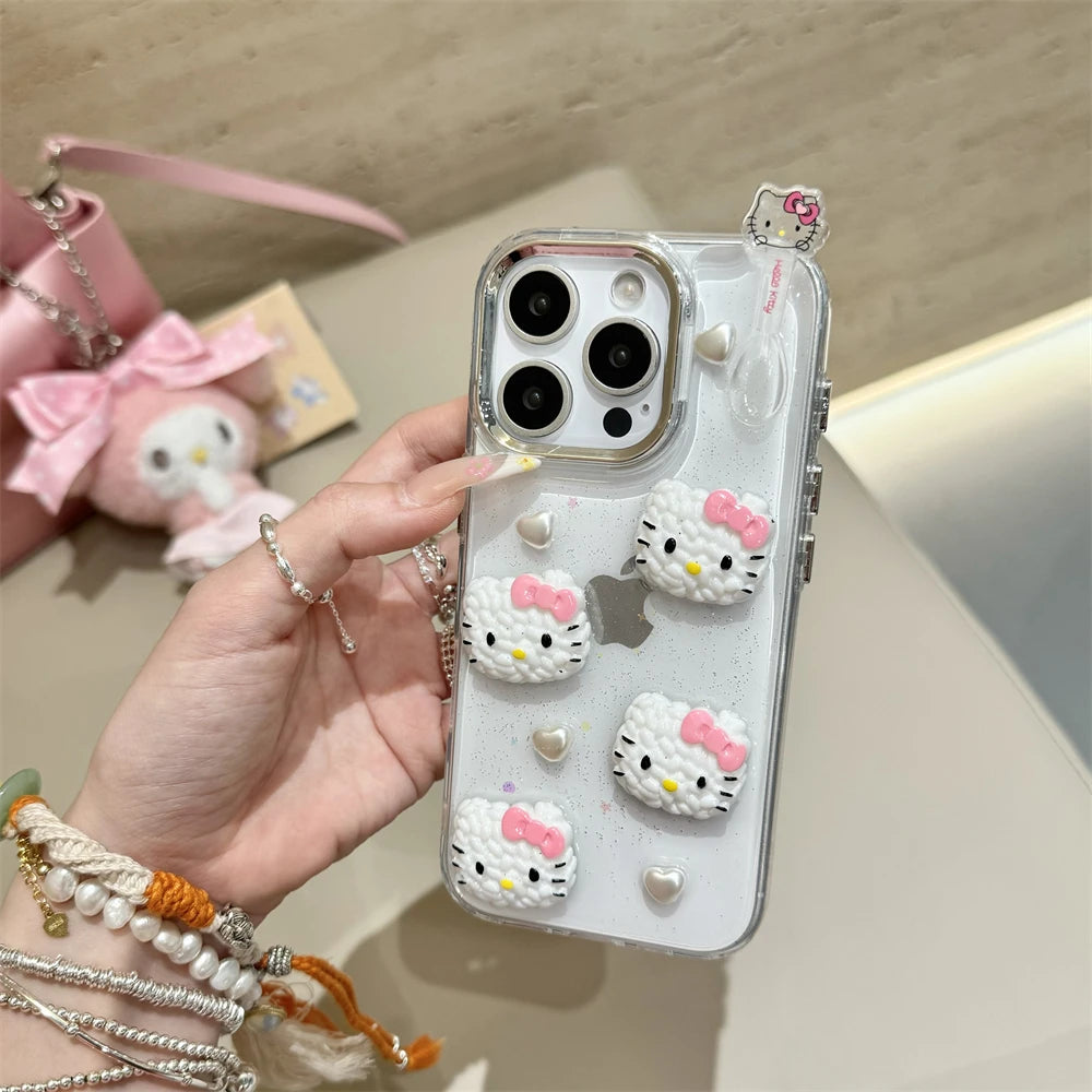 Transparent Hard Acrylic Hello Kitty Phone Case