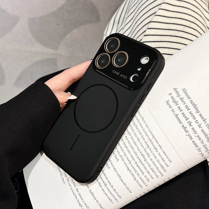 Big Window Liquid Silicone Phone Case For iPhone