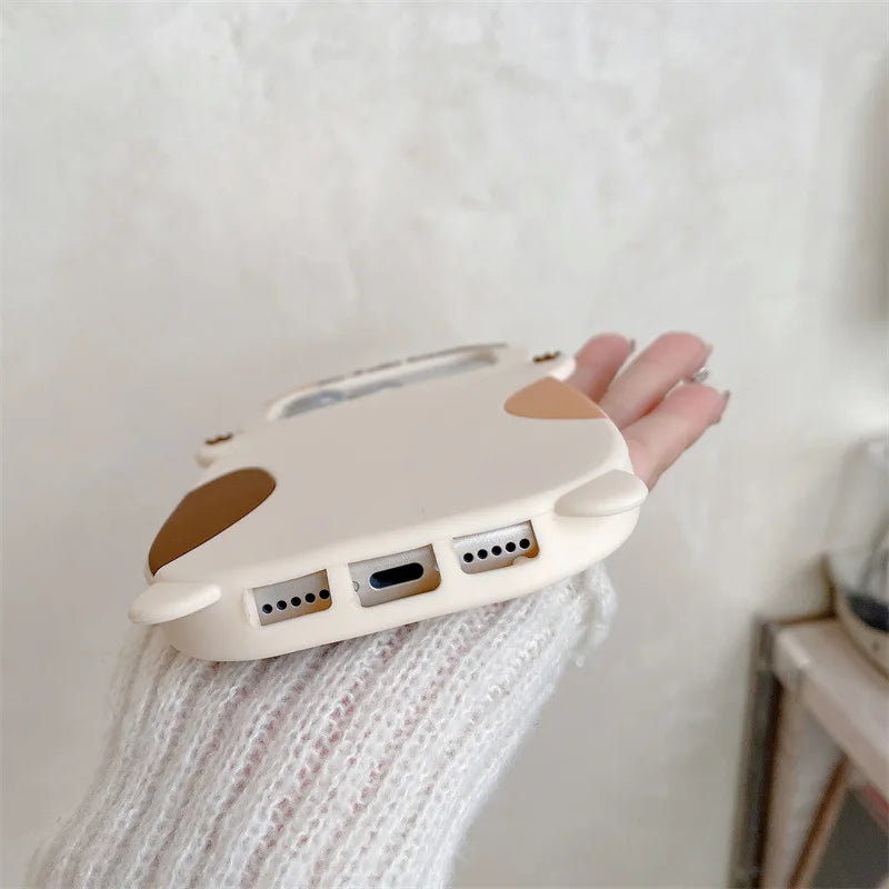 Korean 3D Cute Cartoon Cat Pattern Phone Case For iPhone
