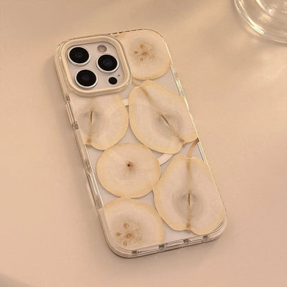 Korean Cartoon Fruit Pear Bracket Magnetic Phone Case For iPhone