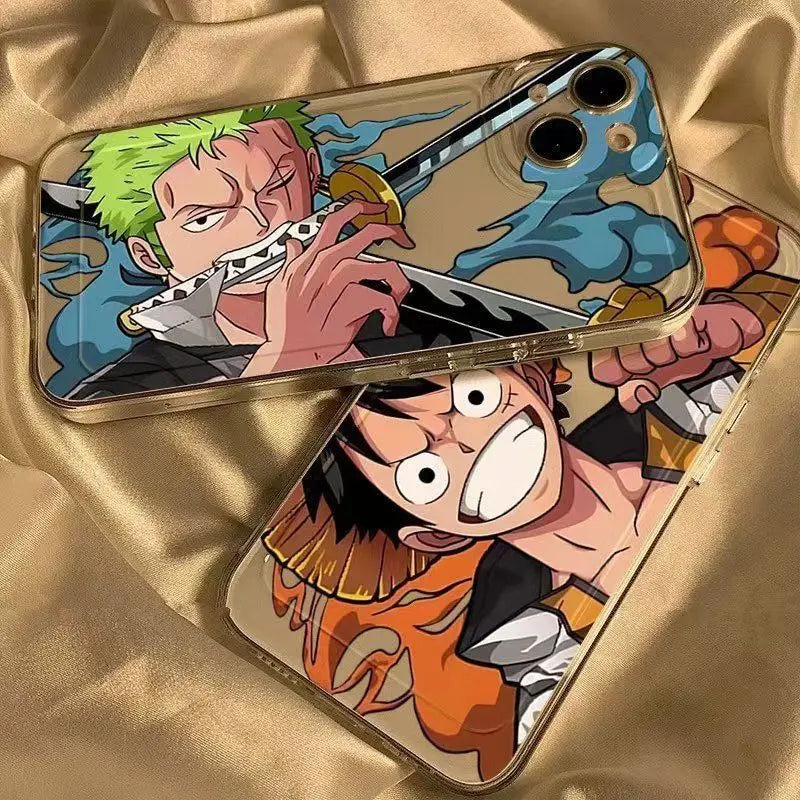 3D One Piece Zoro Luffy Phone Case For iPhone