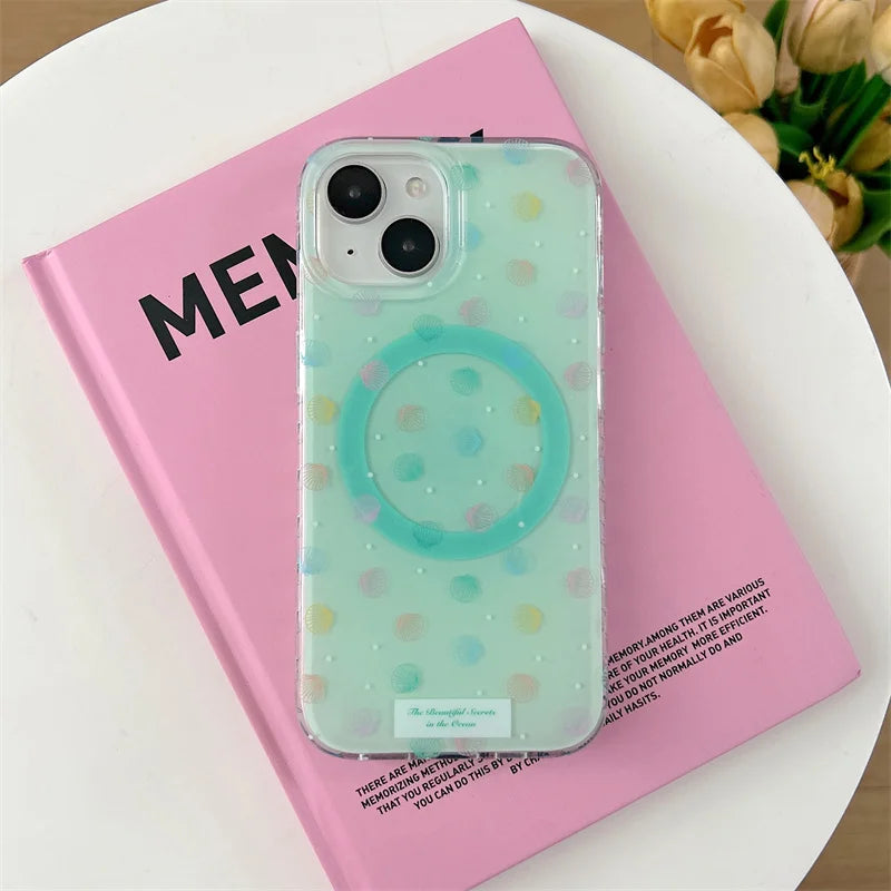 Dreamy Cute Conch Shell Stand Magnetic Phone Case