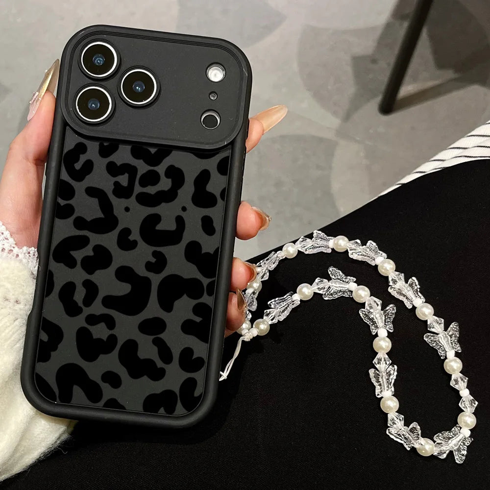 Fashion Black Leopard Print Phone Case For iPhone