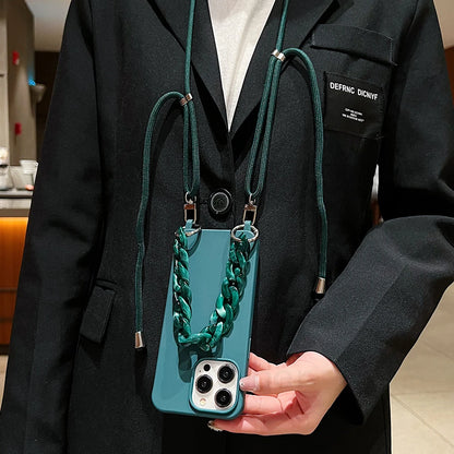Crossbody Lanyard Cord Soft Acrylic Bracelet Case For iPhone