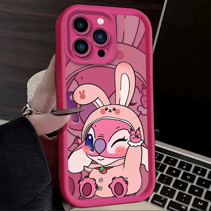 Cute Playful Stitch Phone Case For iPhone