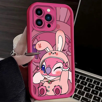 Cute Playful Stitch Phone Case For iPhone