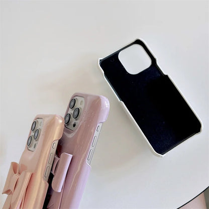 Laser Pink Bowknot Cute Phone Case