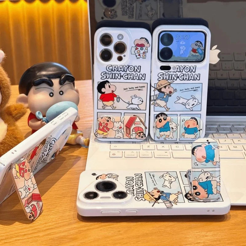 Crayon Shin-Chan White Phone Case For iPhone