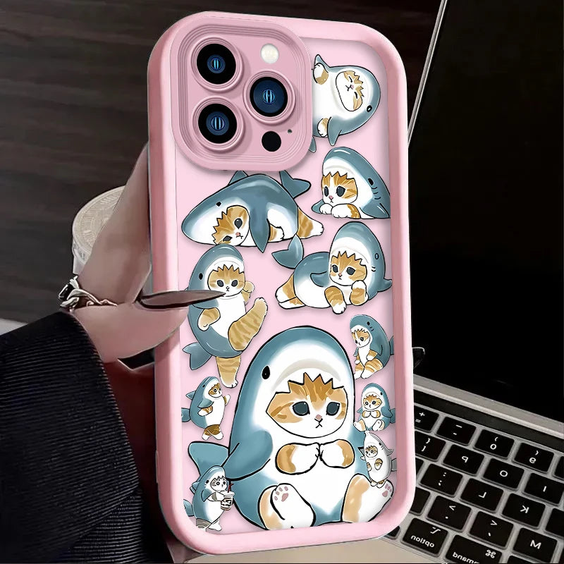 Cartoon Mofusand Cat Phone Case For iPhone