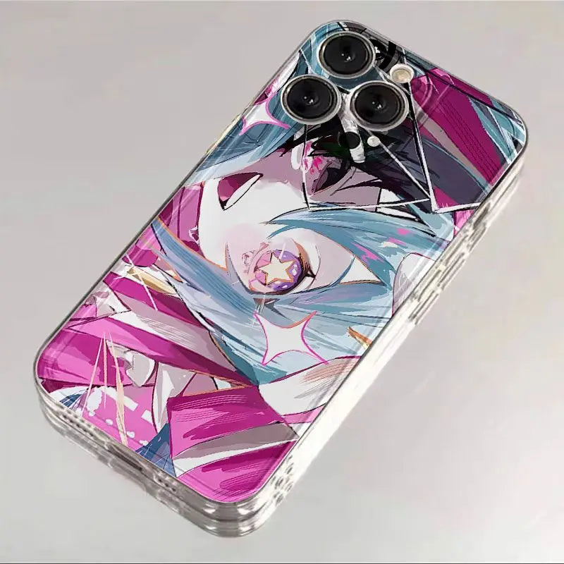 Creative Anime Hatsune Miku Tpu Transparent Phone Case For iPhone