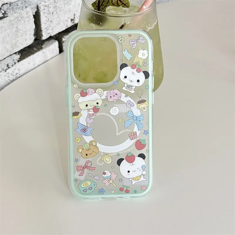 Kawaii Cartoon Panda Magnetic Phone Case