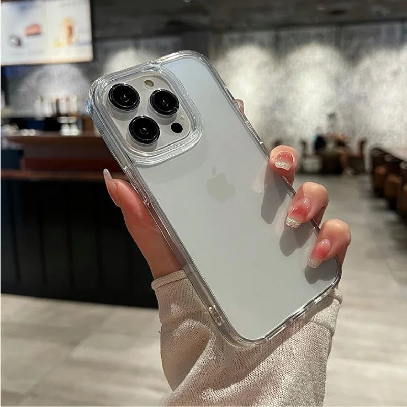 Transparent Shockproof Hard Acrylic Case For iPhone