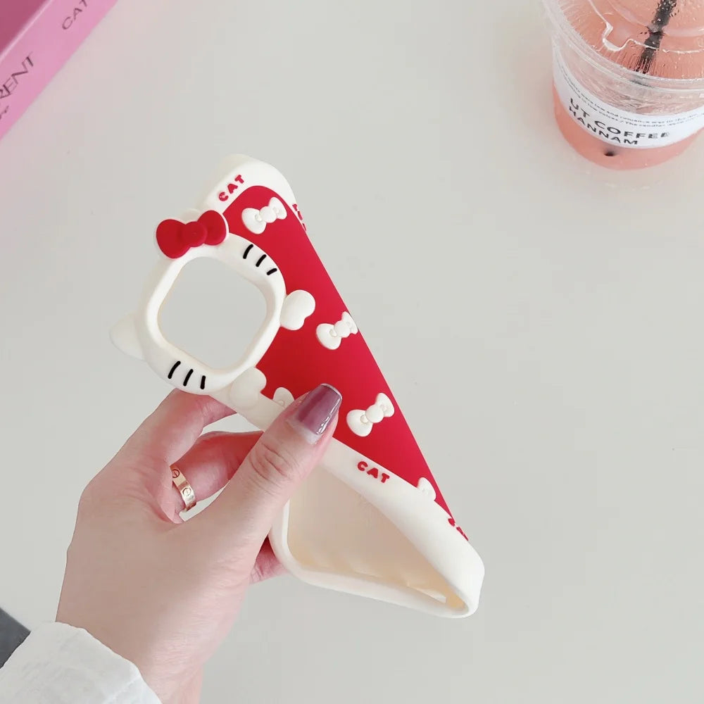Bow Tie Lens KT Silicone Phone Case For iPhone