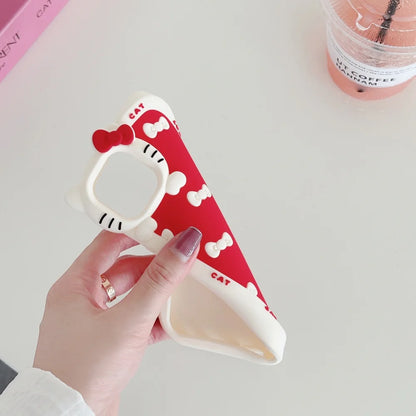 Bow Tie Lens KT Silicone Phone Case For iPhone