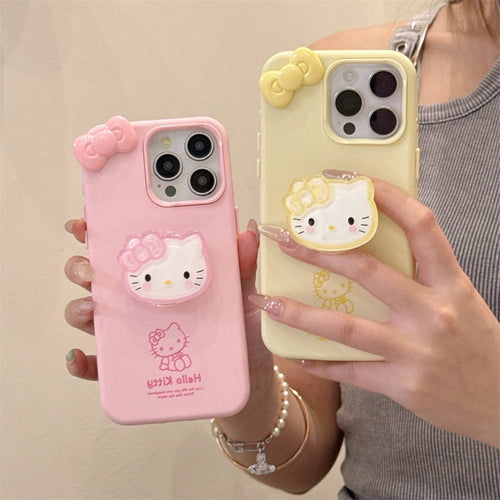 With Kickstand Candy Mini Bow Hello Kitty Phone Case