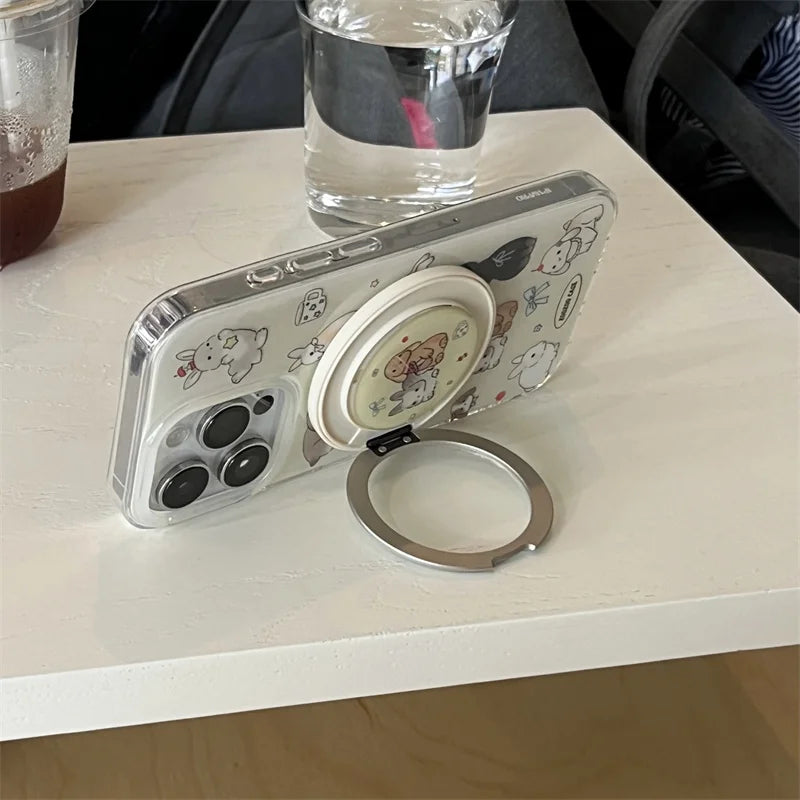 Kawaii Cartoon Rabbit Magnetic Phone Case
