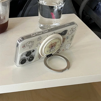 Kawaii Cartoon Rabbit Magnetic Phone Case
