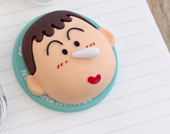 Cute Anime Funny snot Boochan Crayon Shin-chan Magnetic Holder Magsafe Wireless Charge Case For iPhone