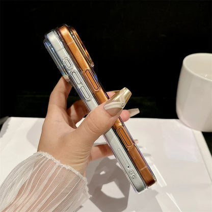 Luxury Laser Rainbow Gradient Clear Case For iPhone