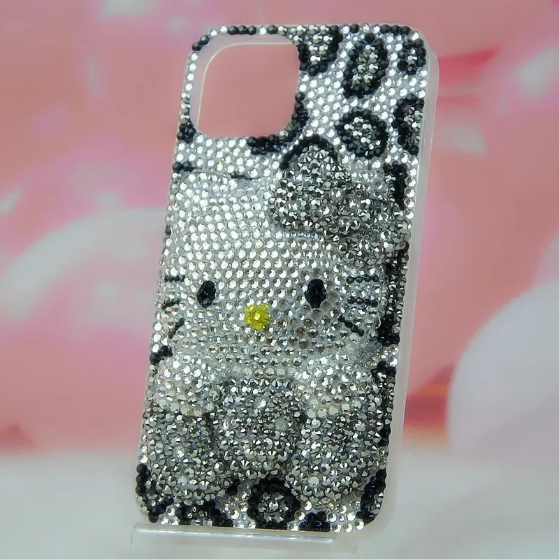 Cute Rhinestone iPhone Phone Case Sanrio Hello Kitty For iPhone