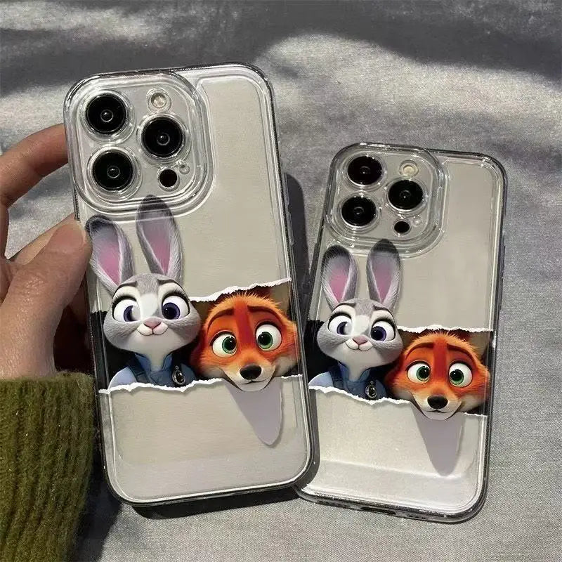 Zootopia Phone Case Judy Nick Cartoon Soft Case Compatible With iPhone