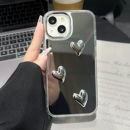 3D Love Heart Pearl Bracelets Chain Lanyard Phone Case For iPhone
