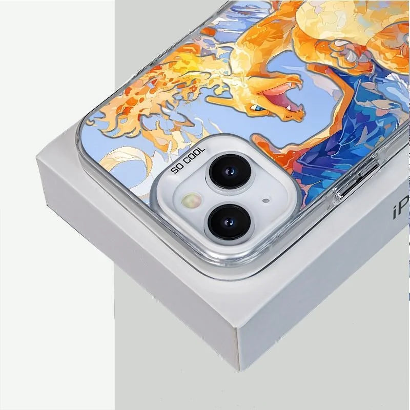 3D Oil Painting Charizard Phone Case For iPhone