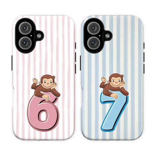 Cute Matching 67 Curious George Phone Case For iPhone