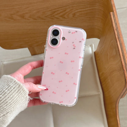 Pink Full Screen Bow Kitty Cat Phone Case For iPhone