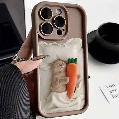 Candy Color Cute Cat Phone Case