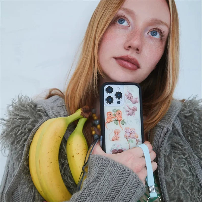 Wildflower INS Monkey Biz Phone Case For iPhone