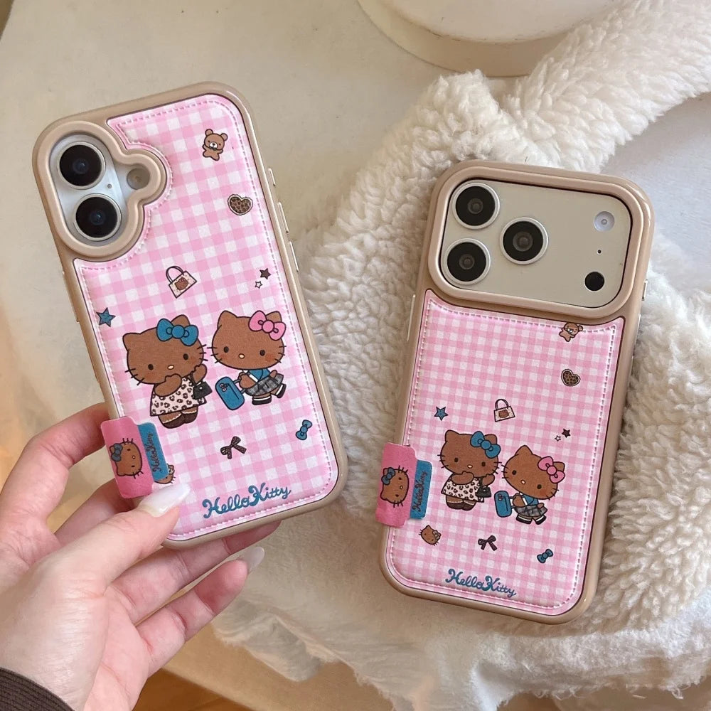 Advanced Cute Pink Skin Power Grid Kt Phone Case For iPhone