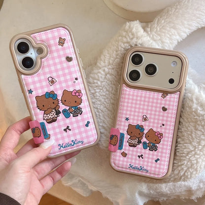 Advanced Cute Pink Skin Power Grid Kt Phone Case For iPhone