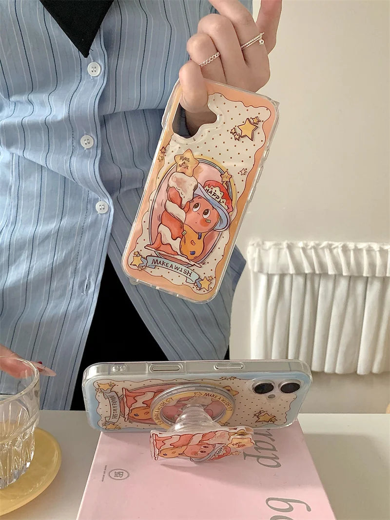 Magnetic Holder Cute Candle Star Phone Case