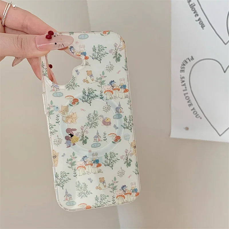 Cute Rabbit Magnetic Phone Case