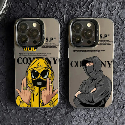 Washable Shockproof CP Puals Frosted Case For iPhone