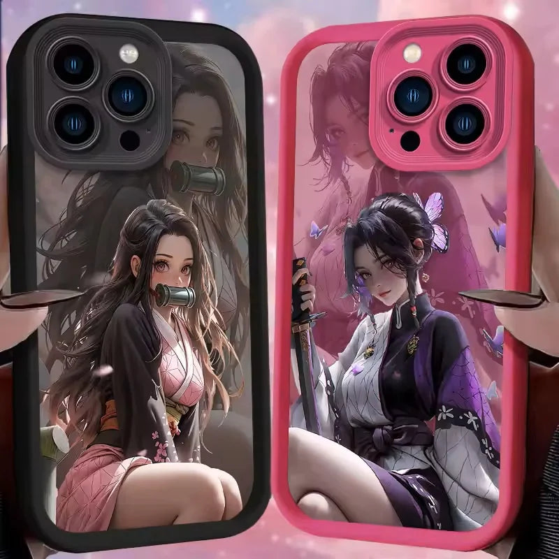 Anime Demon Slayer Girl Phone Case For iPhone