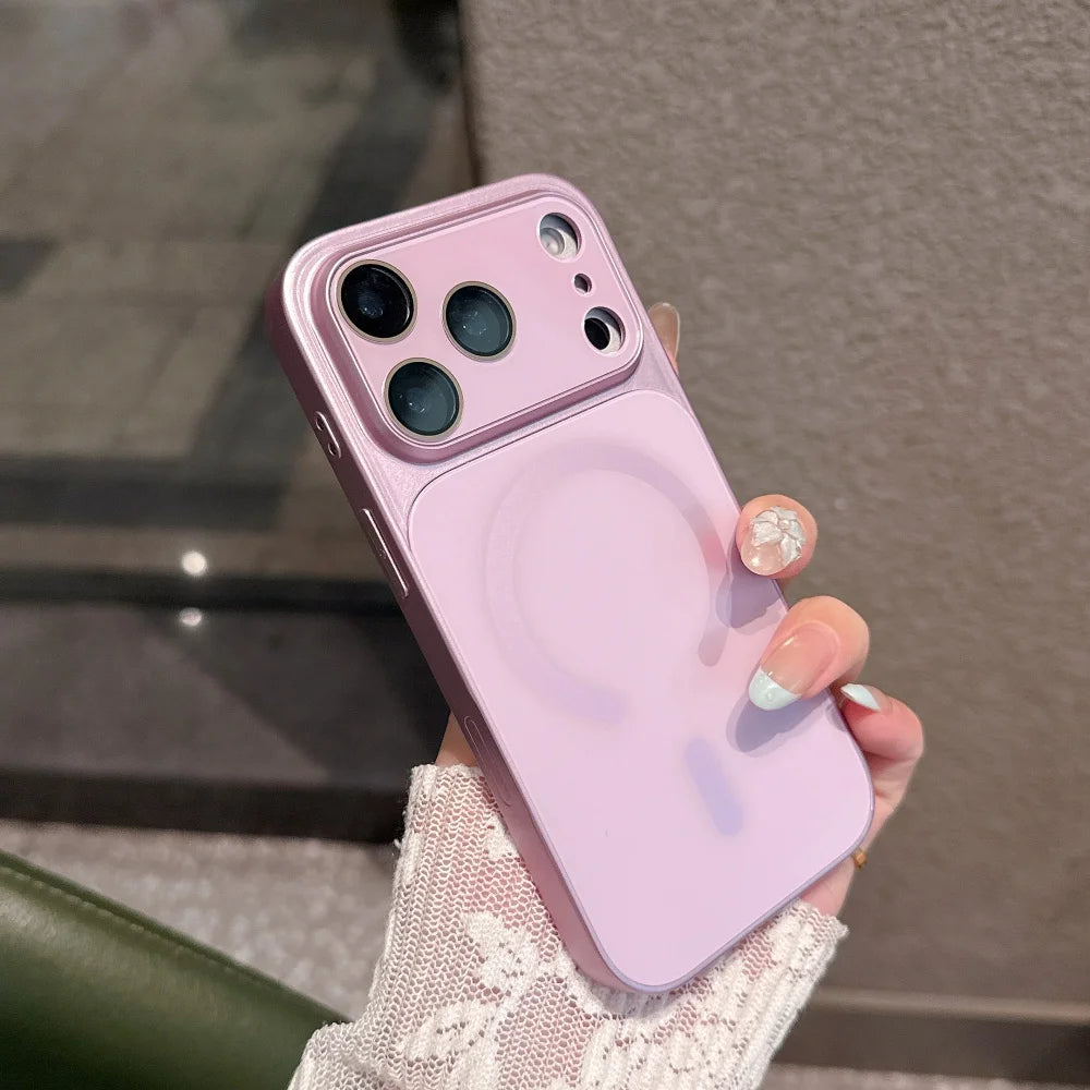 For Magsafe Double Color Contrast Matte Case  For iPhone