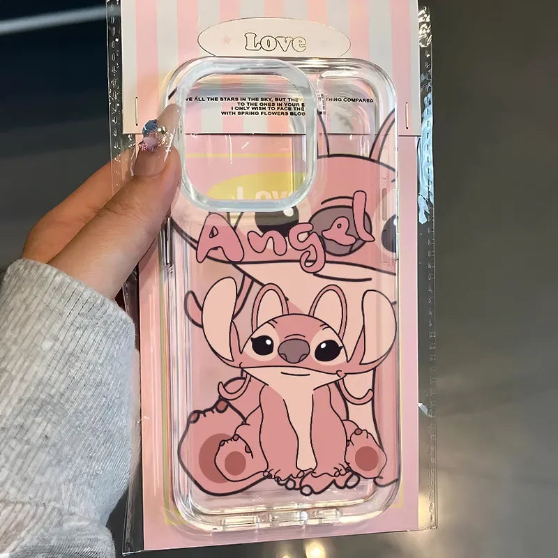 Stitch Angel Cute Phone Case For iPhone