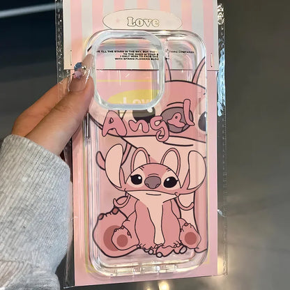 Stitch Angel Cute Phone Case For iPhone