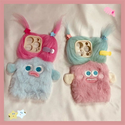 Cute Cartoon Plush Phone Case For iPhone