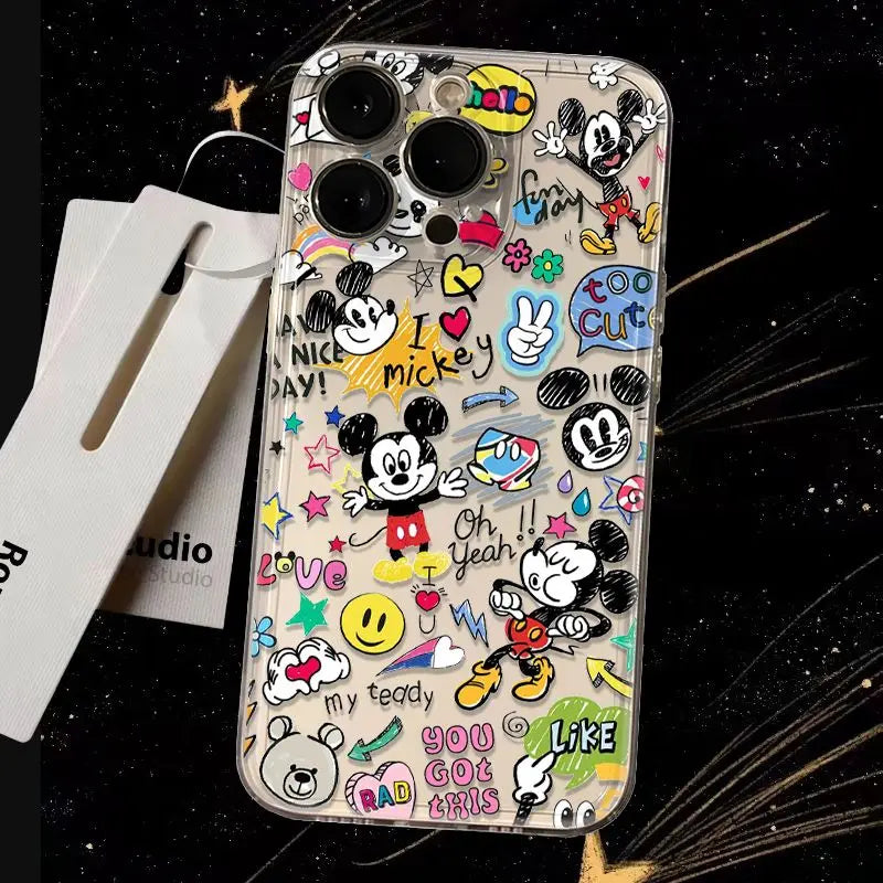 Full Screen Disney Mickey Rainbow Phone Case For iPhone