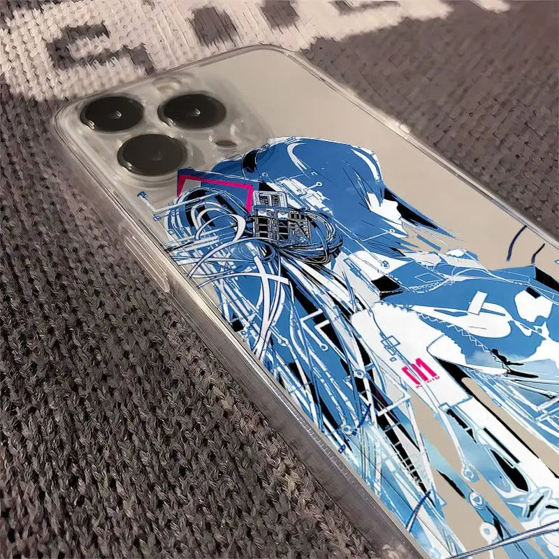 Creative Anime Hatsune Miku Tpu Transparent Mobile Phone Case For iPhone