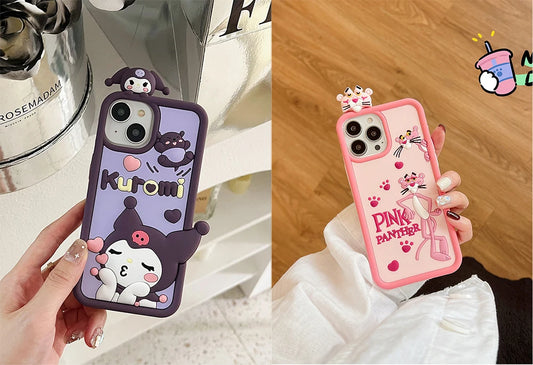 Kawaii 3D Cartoon Kuromi Panther Phone Case