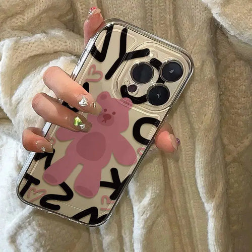 Lovely Pink Bear Phone Case