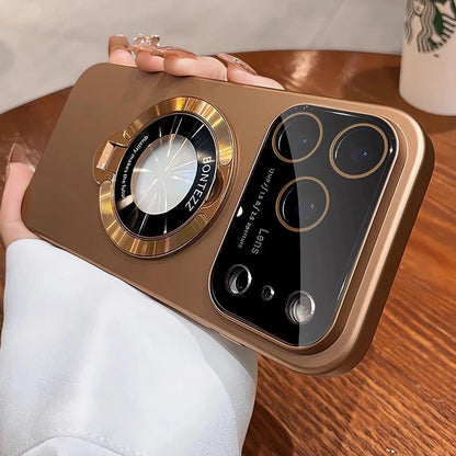Luxury Lens Bracket For Magsafe Magnetic Wireless Charge Phone Case For iPhone