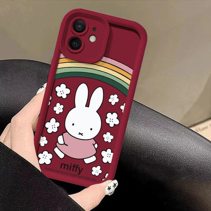 Cartoon Phone Case Soft TPU Miffys Kawaii Back Cover For iPhone